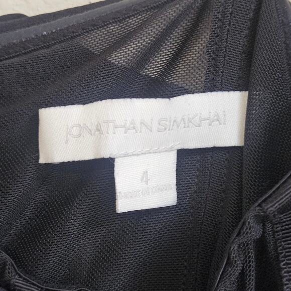 JONATHAN SIMKHAI Ruched Strapless Jumpsuit Size 4 Black‎ Minimalist Formal - Picture 7 of 16